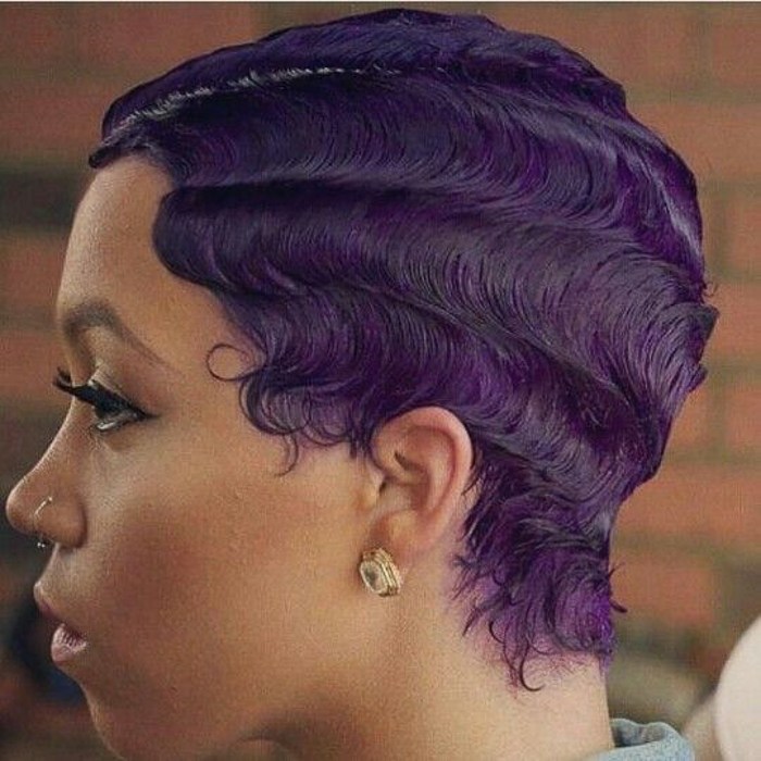 Purple Finger Waves