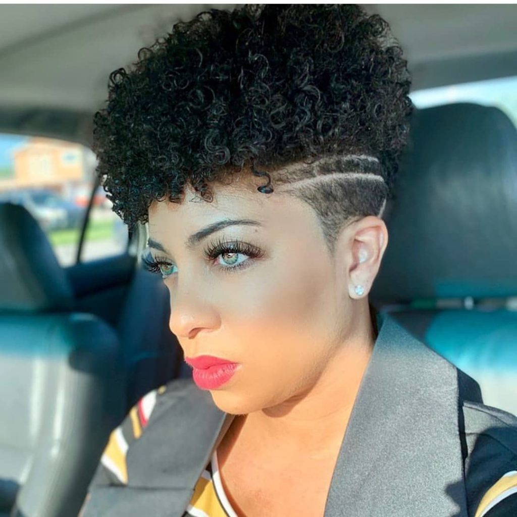 High Curl Tapered Haircut