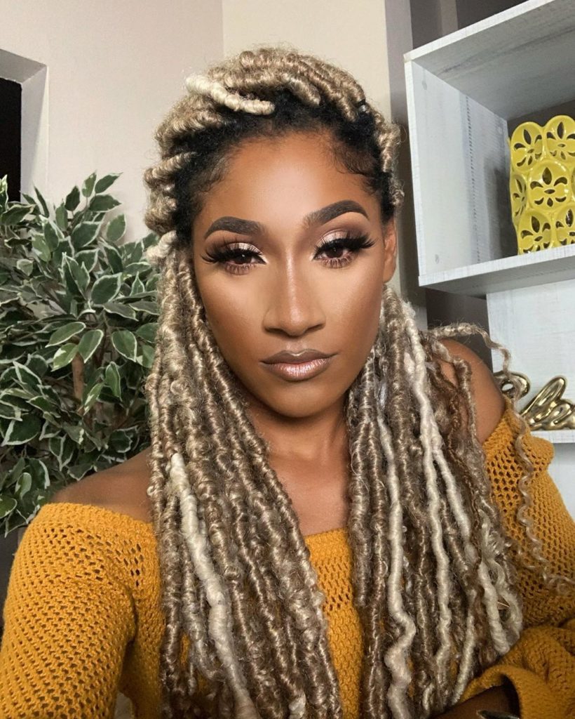 Honey Blonde Faux Locs