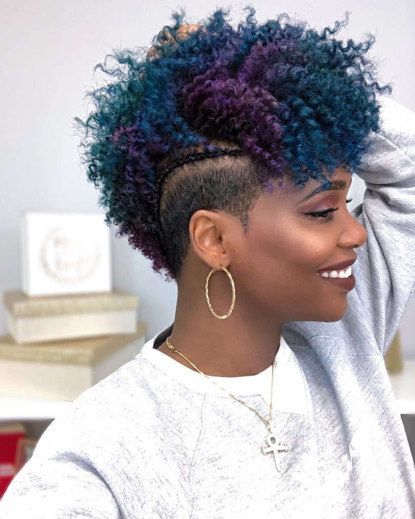 Multi-Colored Tapered Haircut