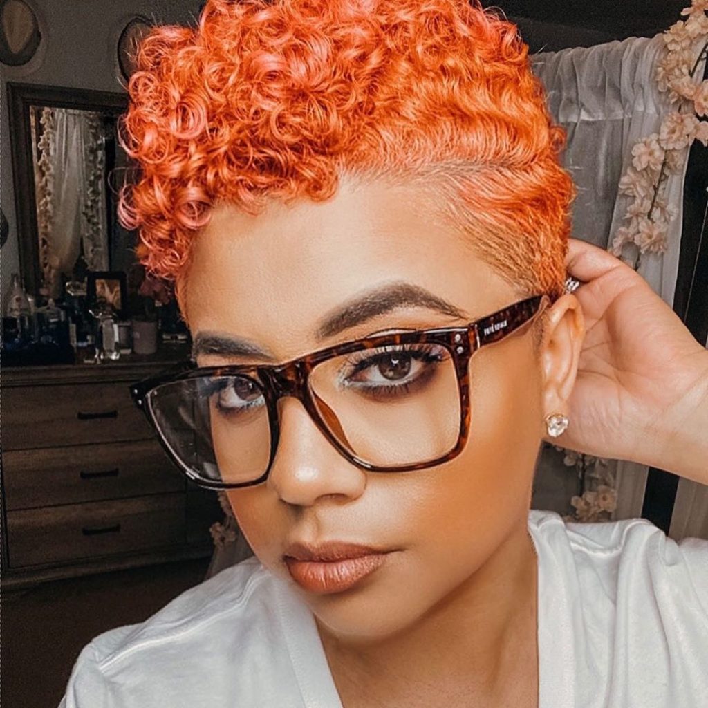 Orange Tapered Haircut